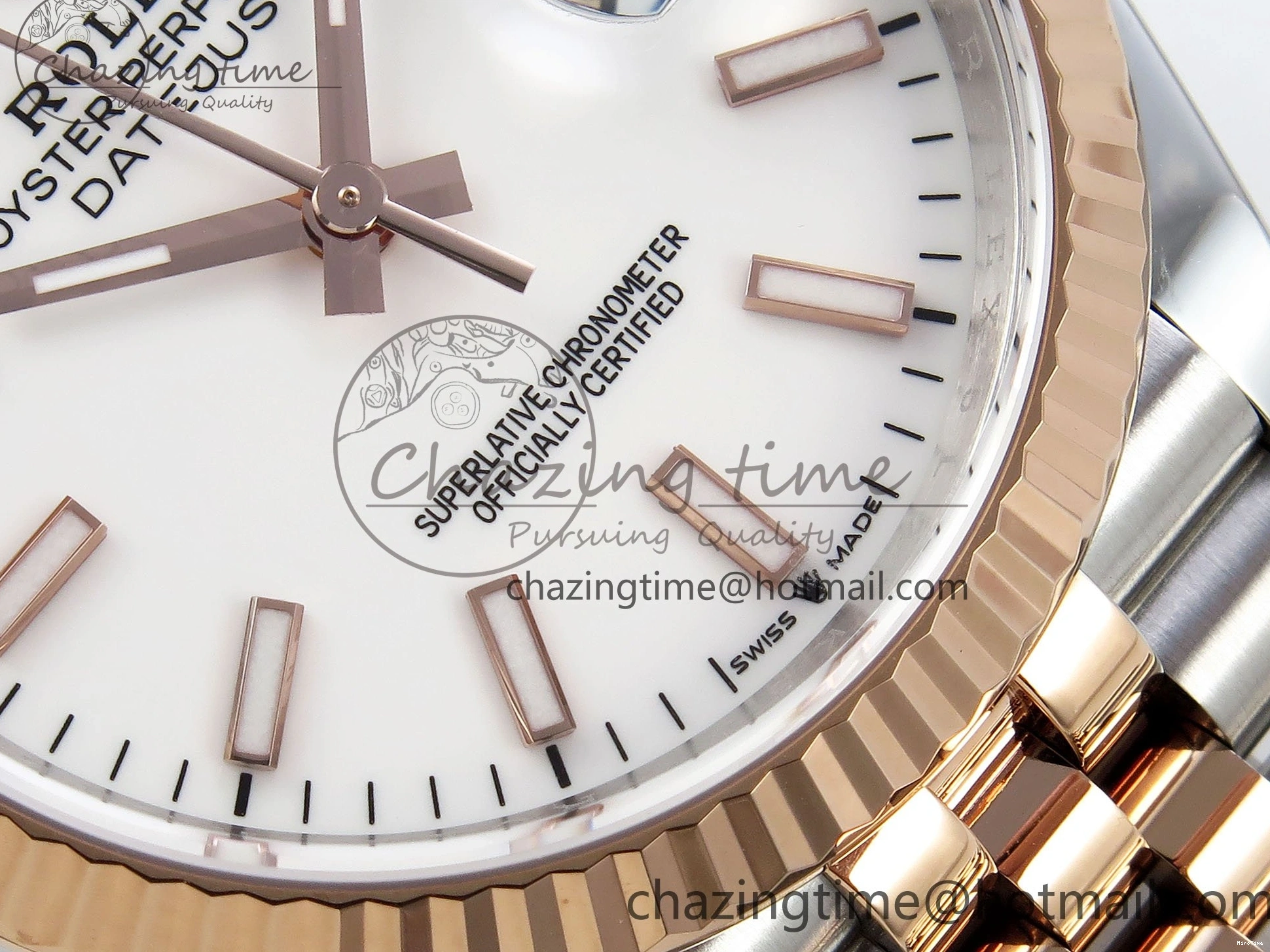 MiroTime 1222 DateJust 36 126231 APF 1:1 Best Edition 904L Steel White Sitck Dial on SS RG Jubilee Bracelet VR OnTrend 1589